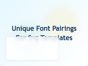 Unique Font Pairings for Svg Templates